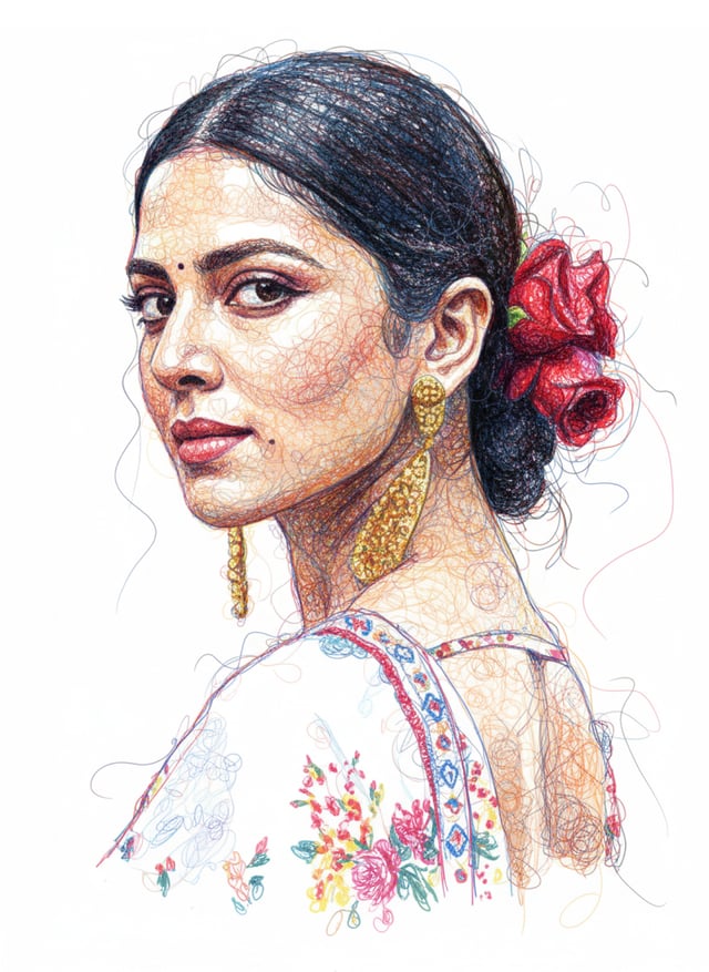 Scribble portrait example 2