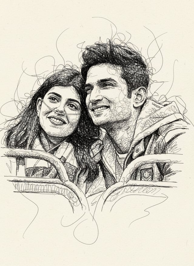 Scribble portrait example 8